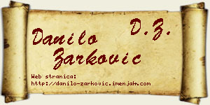 Danilo Žarković vizit kartica